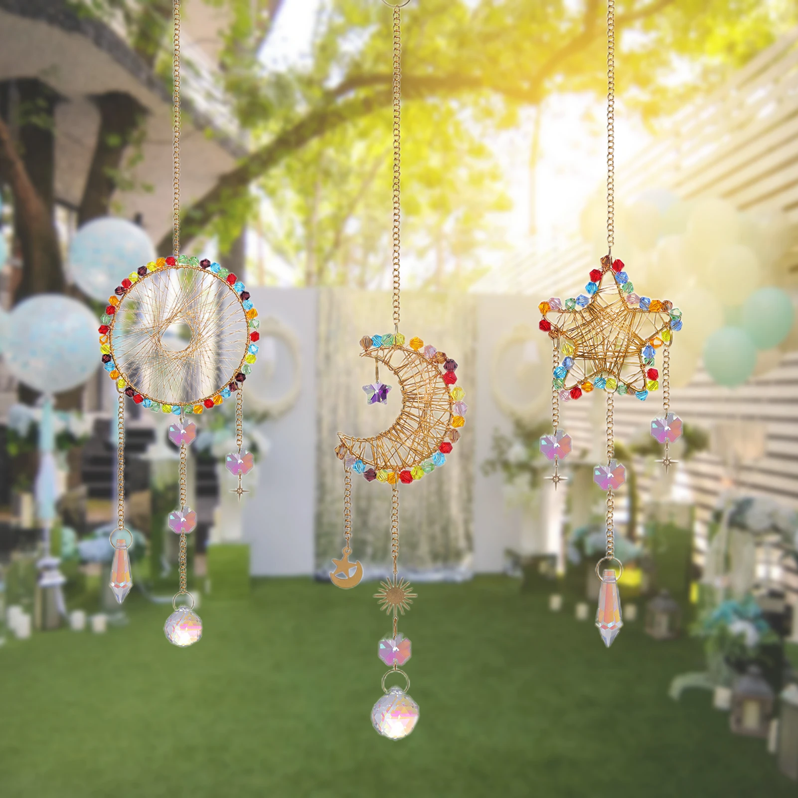 

Sun Catchers Indoor Window Crystals Prisms Pendant Rainbow Maker Hangings Prism Ornament Garden Crystal Sun Catchers For Home