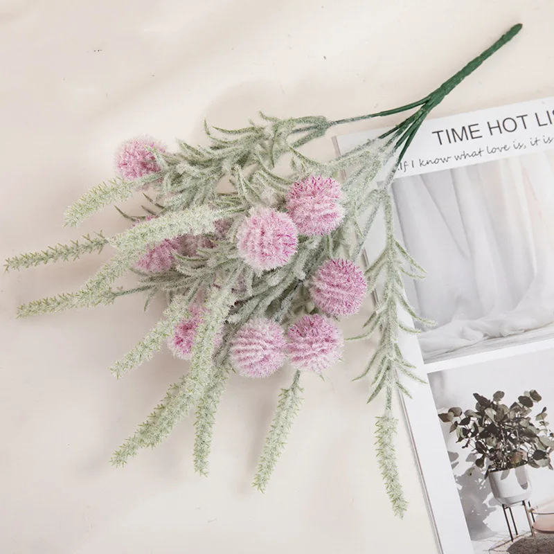 Недорогой искусственный меховой шар Одуванчик цветок букет подходит для свадьбы