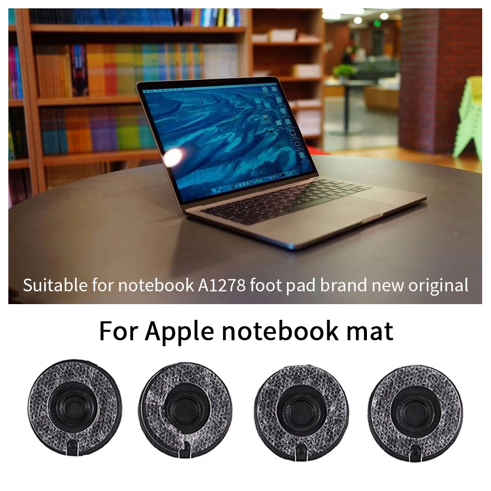 

4x Classic Texture Durable Practical Multi-functiona Laptop Bottom Rubber Foot Pad for MacBook Pro 2008-2011 A1278 A1286 A1297