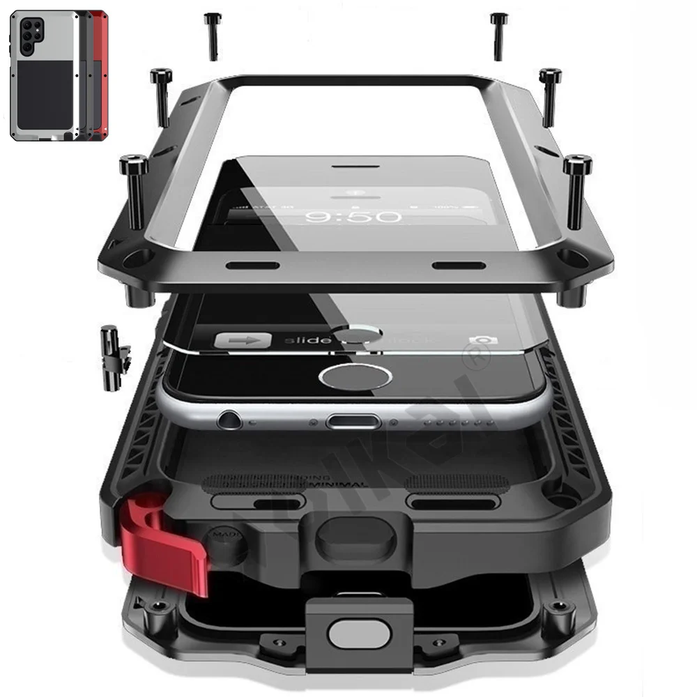 case for samsung s22 s21 plus ultra note 20 ultra case heavy duty protection doom armor metal aluminum phone luxury cover funda free global shipping