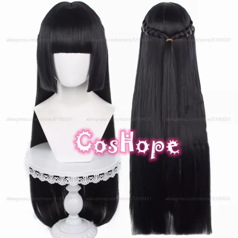 Парик для косплея Hoshimi Miyabi длинный прямой черный парик 85 см парики из аниме