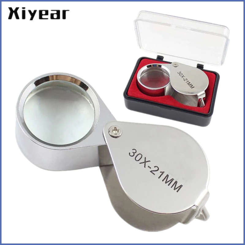 

30x Jewelry Diamond Jewelry Loupe Magnifier Tool Eye Magnifier Magnifying Glass Equipments Triplet Jewelers Eye Glass