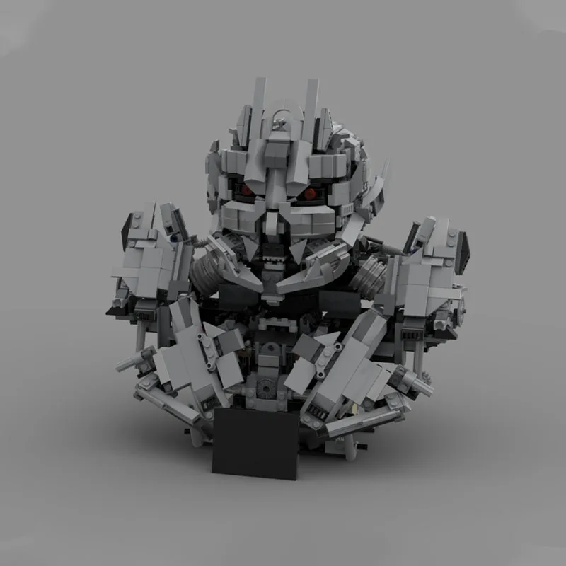 Фото 887 деталей MOC Icons Мегатрон из фильма, трансформирующийся робот-бюст, модель робота-трансформера, игрушечные строительные блоки, архитектурный конструктор, рождественский подарок №2
