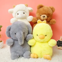 fluffy hair super soft elephant lamb cuddly plushies doll stuffed animals long plush brown bear chick baby appease doll toys kid