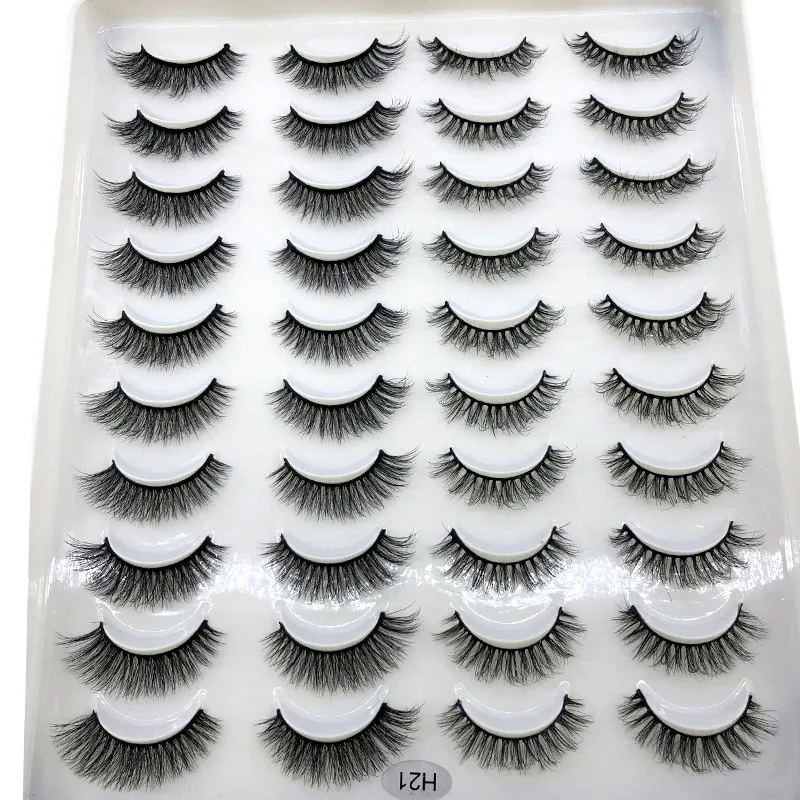 

20 Pairs 3D Faux Mink Eyelashes Natural Thick Long False Eyelashes Dramatic Fake Lashes Makeup Extension Eyelashes maquiagem