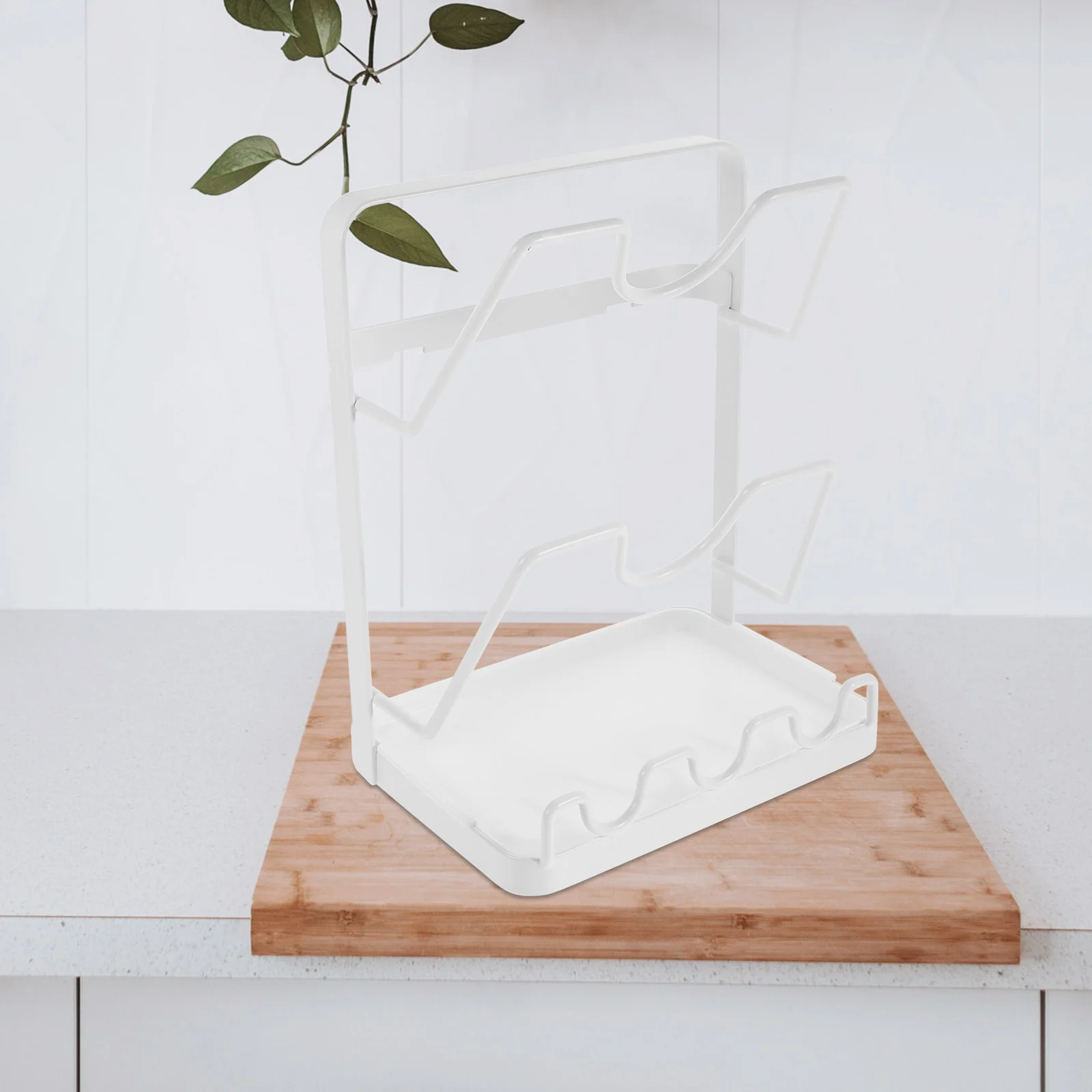 

Cutting Board Holder Chopping Pot Cover Lid Storage White Kitchen Cabinet Organizers