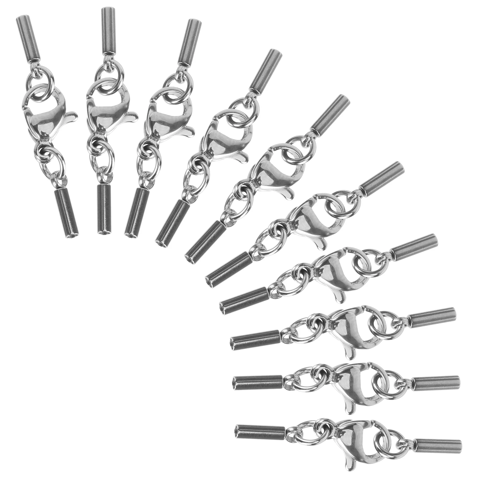 

20pcs Stainless Steel Cord End Caps Jewelry Connector Clasp Magnetic Clasps for Jewelry Making Necklace Bracelet ( Silver )