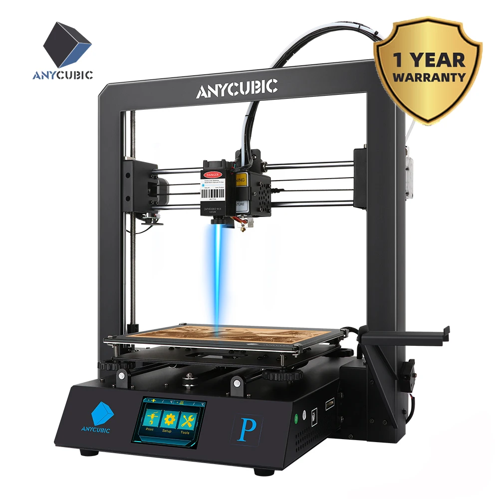 

ANYCUBIC Mega Pro 3d Printing Laser Engraving 2-in-1 Metal Frame FDM 3D Printer Mega S upgrade Dual Gear Extruder impresora 3d