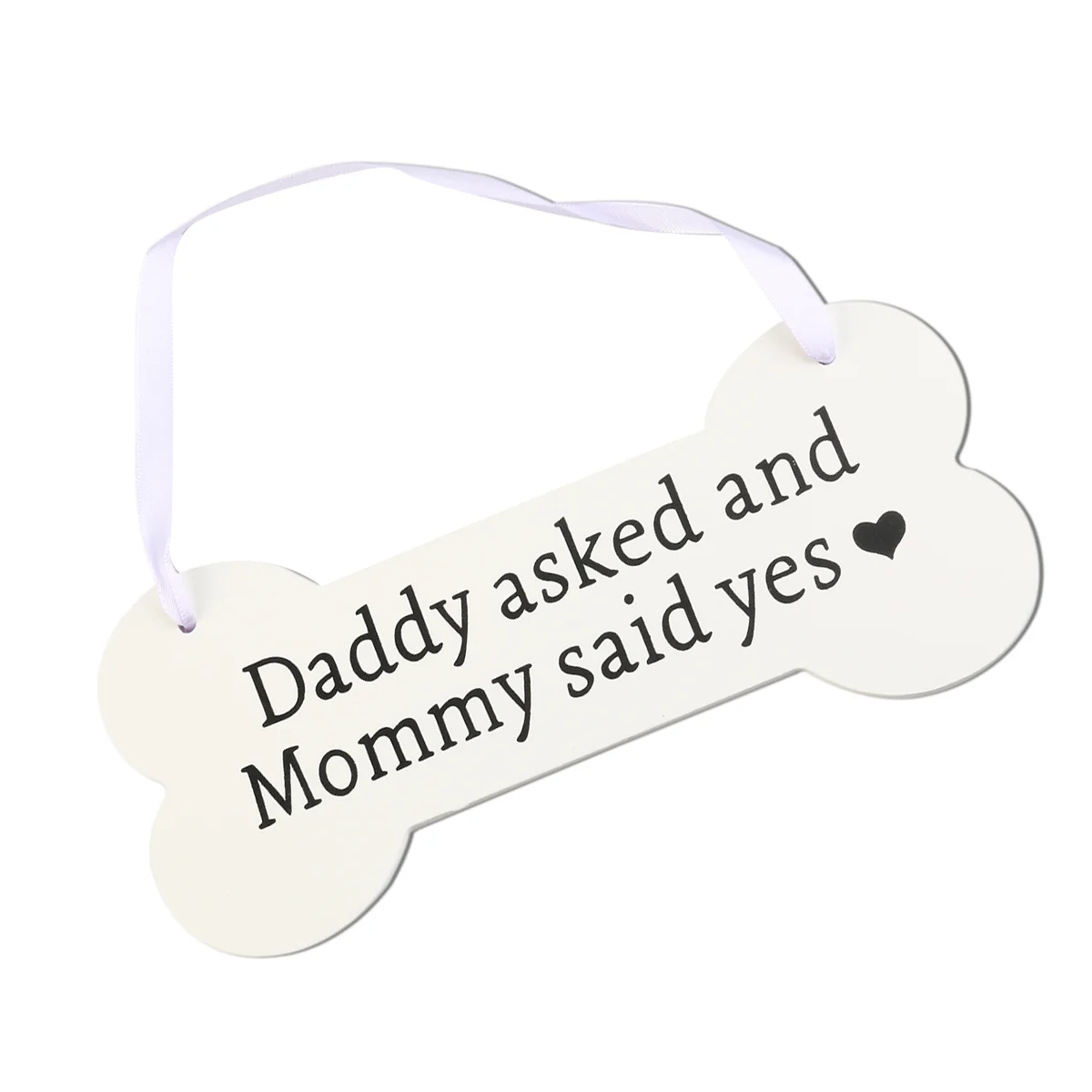

Wooden Pet Ornament Dog Bone Ornament Wooden Crafts Daddy Asked and Mommy Said Yes Engagement Photo Prop Wedding Decoration