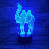 camel 3d lamp acrylic usb led night lights neon sign lamp xmas christmas decorations for home bedroom birthday gifts