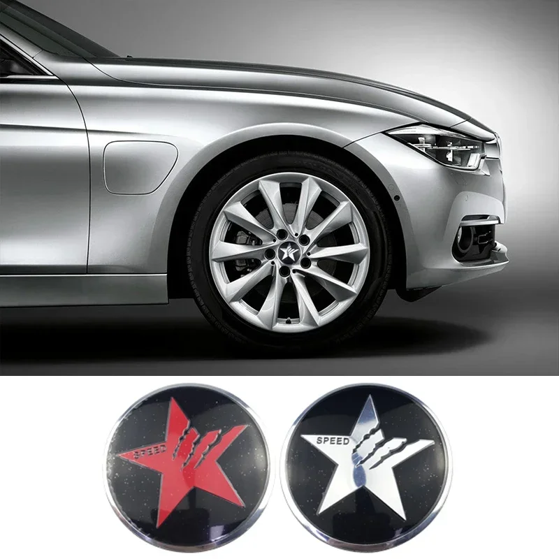 4 шт. 56 мм звездный логотип легкосплавные наклейки на ступицу колеса автомобиля