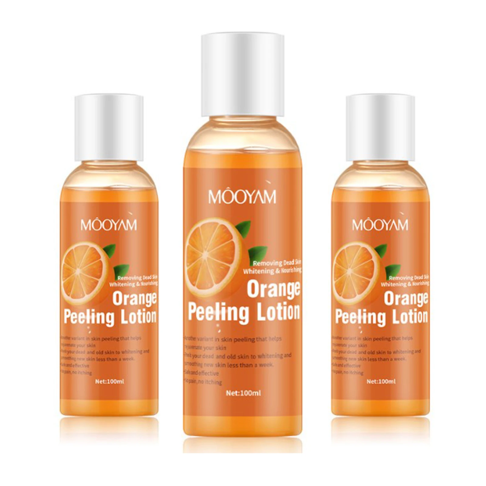 Лосьон отшелушивающий для ног 100 мл осветляющая оранжевая эссенция тела шеи