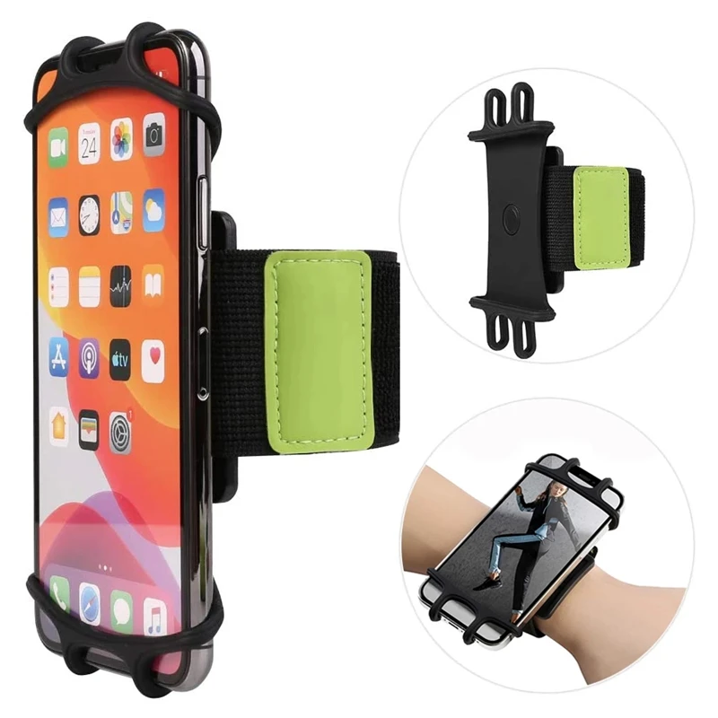 360 Rotating Sports Phone Wrist Strap Arm Band Holder for iPhone Samsung Mobile Phone Arm Strap Bracket Mount for Xiaomi Huawei