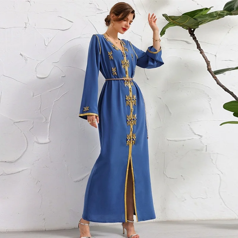 

Ramadan Eid Abaya Dubai Turkey Hijab Muslim Dress Islam Clothing Dresses For Women Caftan Marocain De Soiree Robe Longue Femme