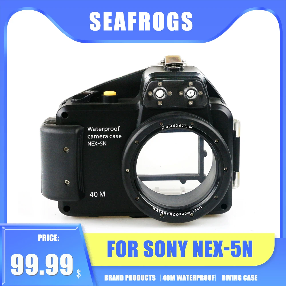Фото Водонепроницаемый чехол Seafrogs для Sony NEX-5N 16-50 мм 18-55 мм, чехол для цифровой камеры, чехол для дайвинга, водонепроницаемый чехол для подводной воды №2