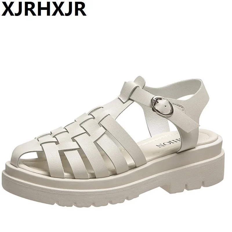 

2022 Gladiator Platform Women's Sandals Summer Fashion Women Chunky Beach Sandal Pu Comfortable Sandalias Mujer