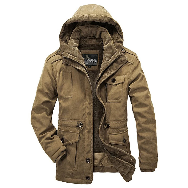 

Hot Winter Jacket Men Thicken Warm Minus 40 Degrees Cotton-Padded Jackets Men's Hooded Windbreaker Parka Plus size 4XL Coats