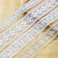 1 yard rose cotton thread embroidery lace fabric 30mm 50mm wedding dress accessories diy mesh homemade sewing supplies