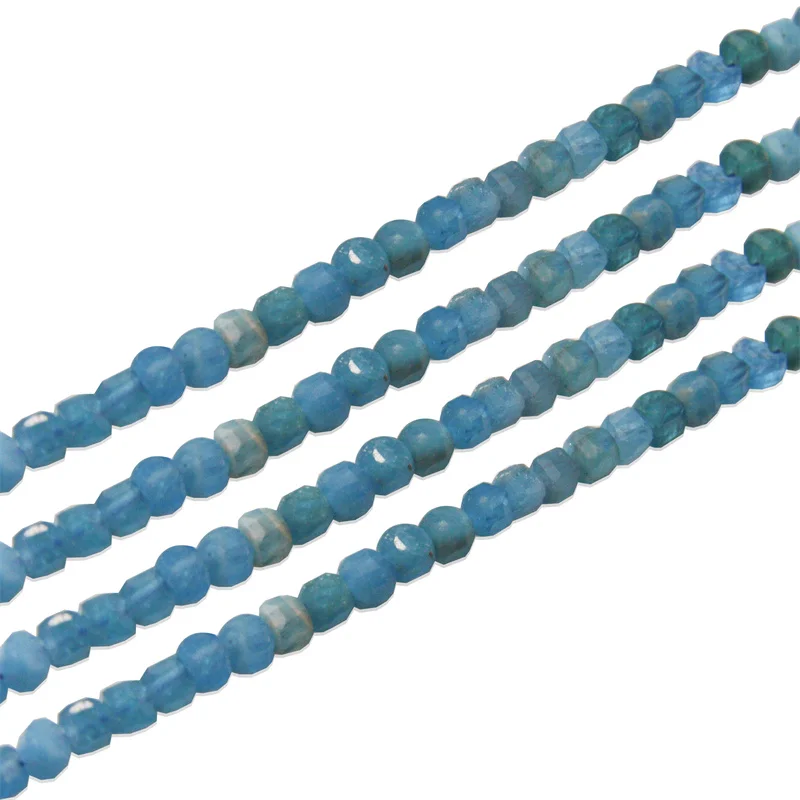 

Natural Apatite Semiprecious Stone Strand Small Beads Faceted Cube Square Shape 2-2.5mm For Jewelry Making DIY Craft Bracelet