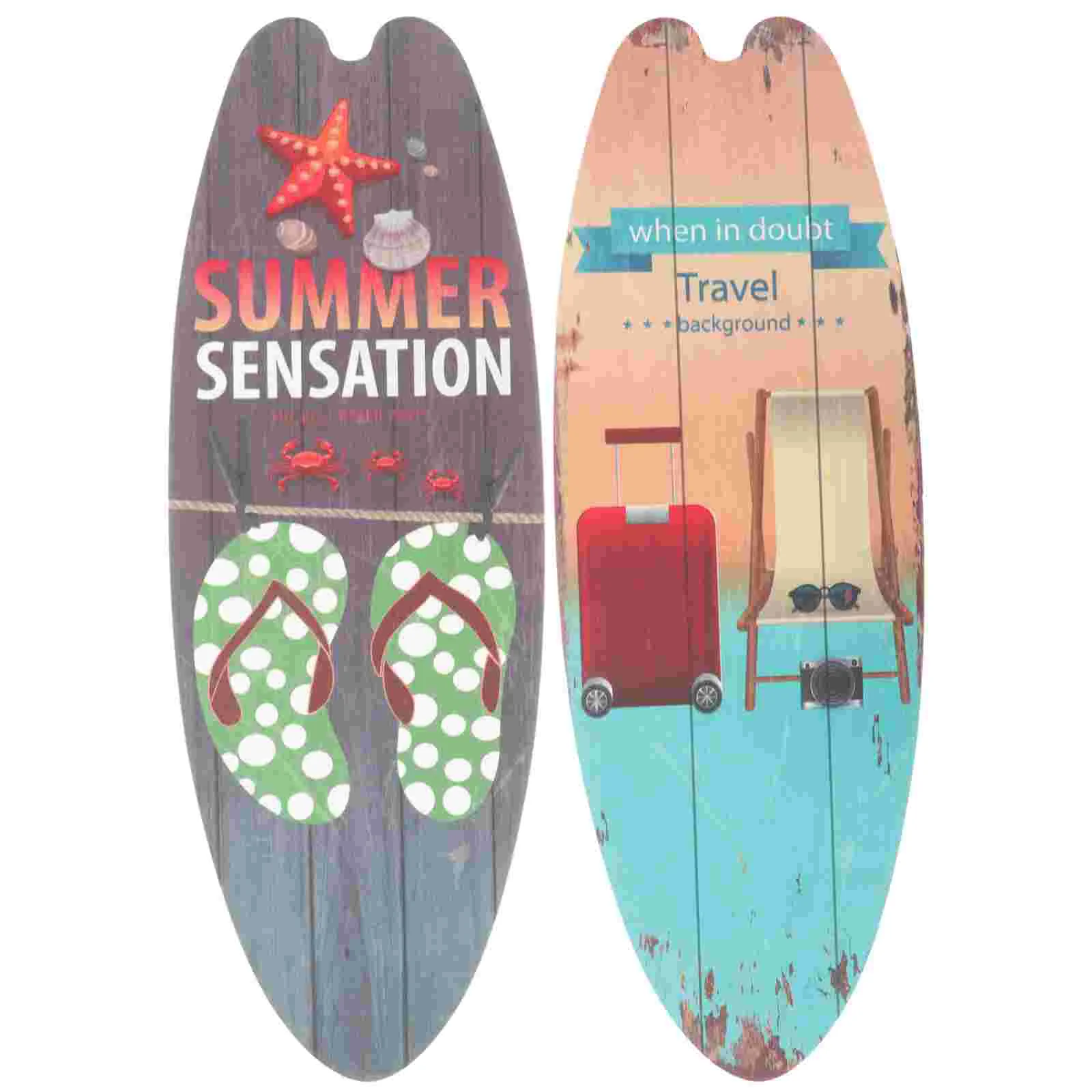 

Surfboard Wooden Sign Decoration Farmhouse Plaque Summer Wall Hanging Indoor