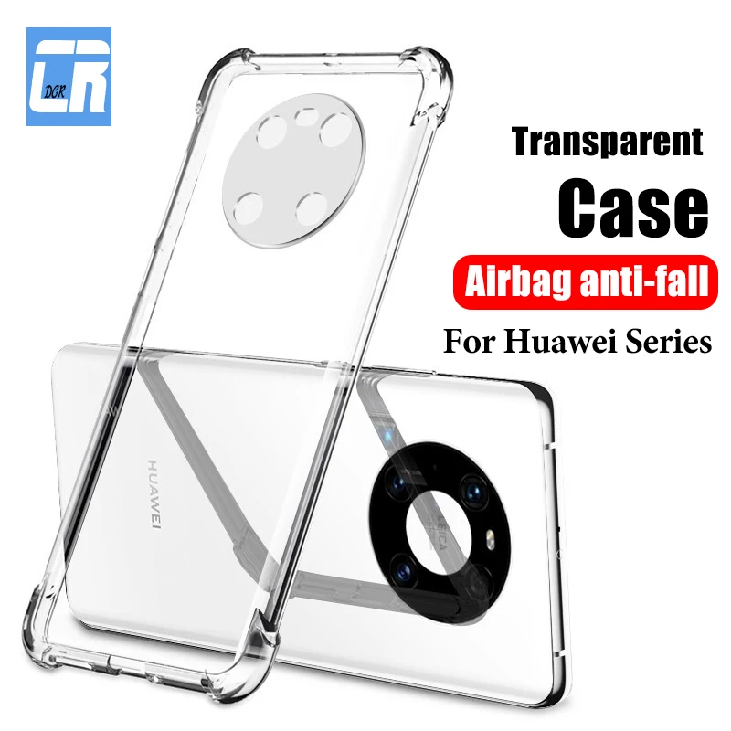 

Airbag Anti-fall Transparent Case For Huawei P40 P30 P50E P20 Lite Mate 40 30 20 Pro Protective Huawei P Smart Back Case
