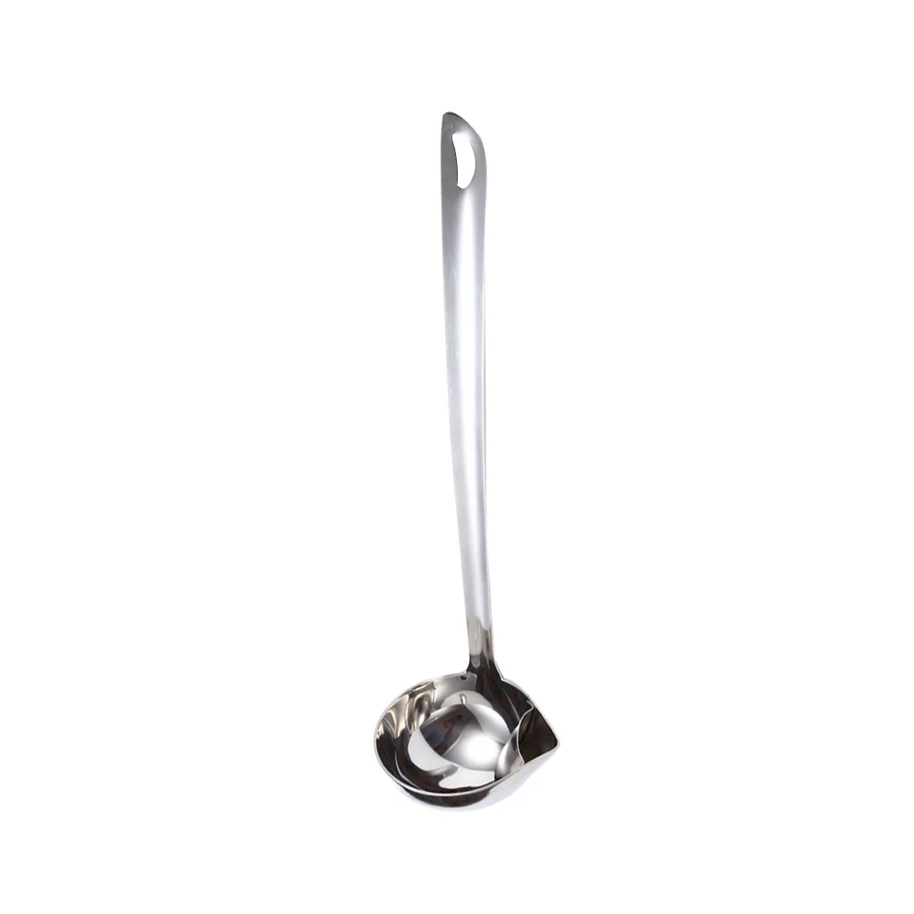 

1pc Metal Spoon Soup Scoop Oil Ladle Stainless Steel Ladle Metal Ladle Soup Scoop Oil Colander