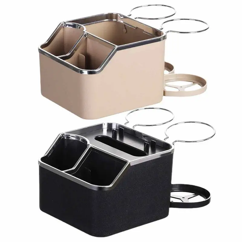 

Car Armrest Cup Holder Durable Storage Organizer Auto Armrest Console Drink Carrier Bracket For Water Coffee Mugs Tissues