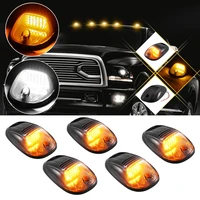Universal 5pcs White Yellow 24 LED Cab Roof Running Top Clearance Marker Light Lamp for Dodge Ram Pickup Trucks Car SUV Off Road