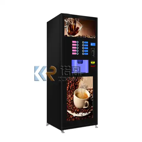 Настольная смарт-машина для монет, мгновенного кофе, торговый автомат, полностью автоматический сенсорный экран, чайная кофеварка, поставщ...