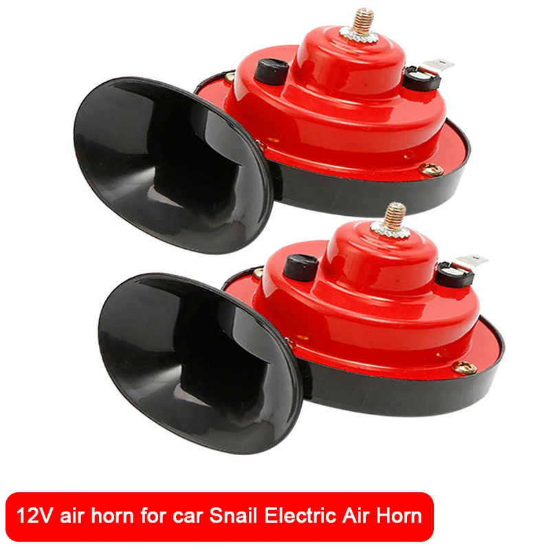 

A Pair of Universal Waterproof Whistle Electric Horn For Car Snail Marine Boat Loud Alarm Kit Motorcycle Dual-tone Loud Signal
