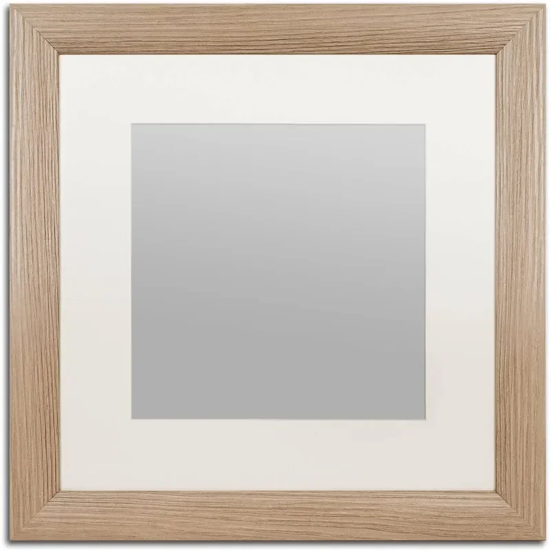 

Heavy-Duty 16x16 Birch Wood Picture Frame with 11x11 White Mat