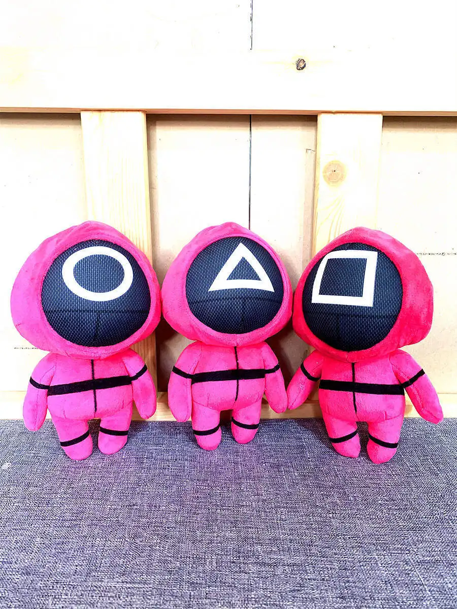 

2pcs New Squid Game Plush Toy Kawaii Peluche Plush Doll Korean Funny Cartoon Squid Game Character Toy Halloween Christmas Gifts
