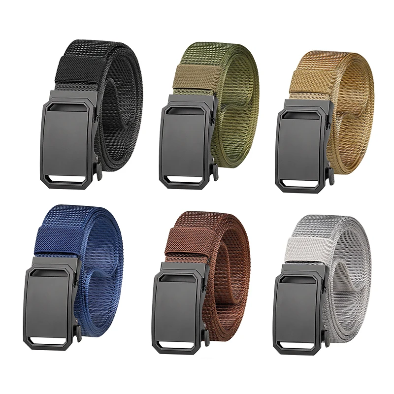 Men's Military Automatic Buckle Nylon Belt Outdoor Hunting Multifunctional Tactical Canvas High Quality Military Belt Dropship