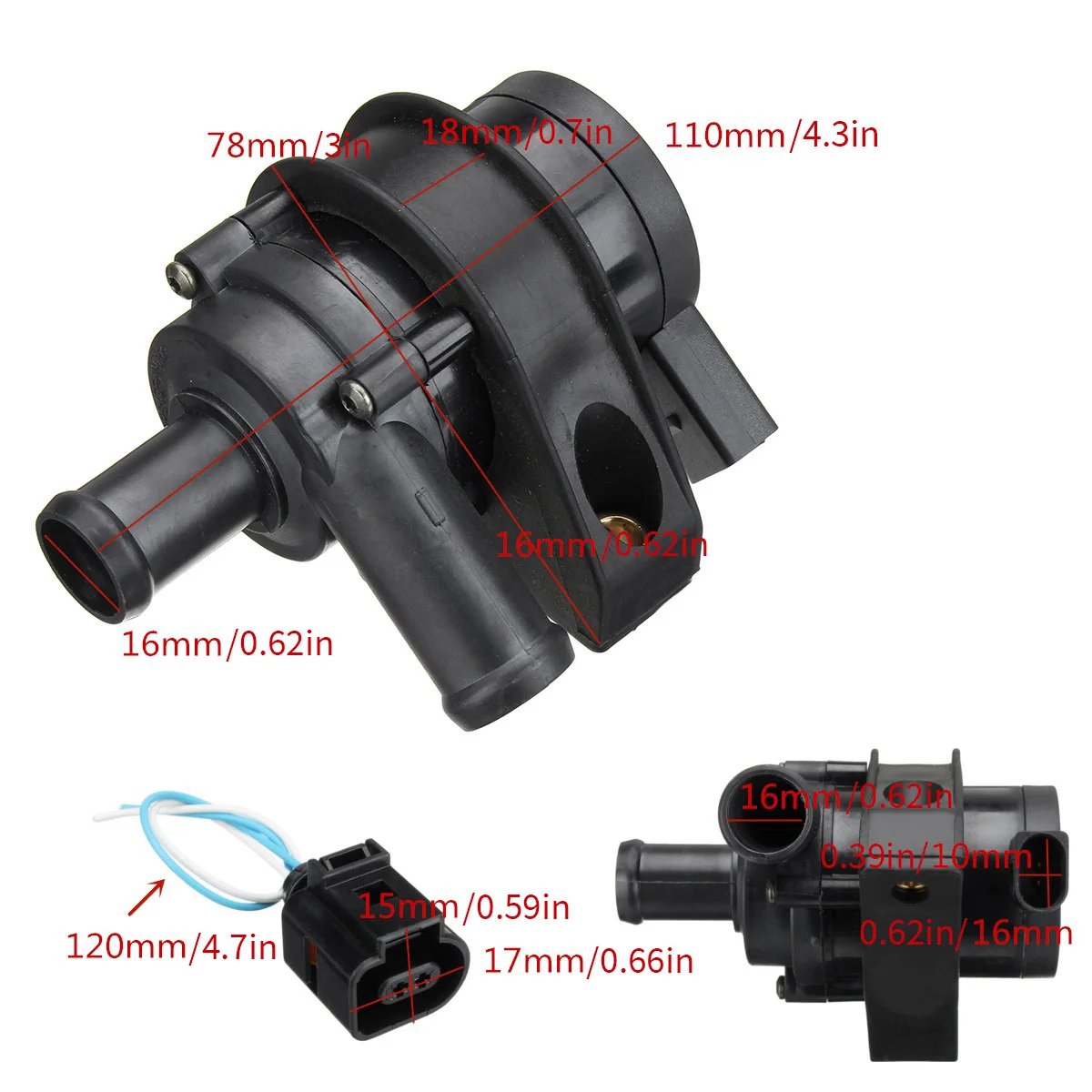 Водяной насос для охлаждения двигателя автомобильный дополнительный