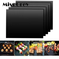 non stick grill mat 40x33cm reusable outdoors bbq tray copper grills pad portable barbecue sheets kitchen tools accessories