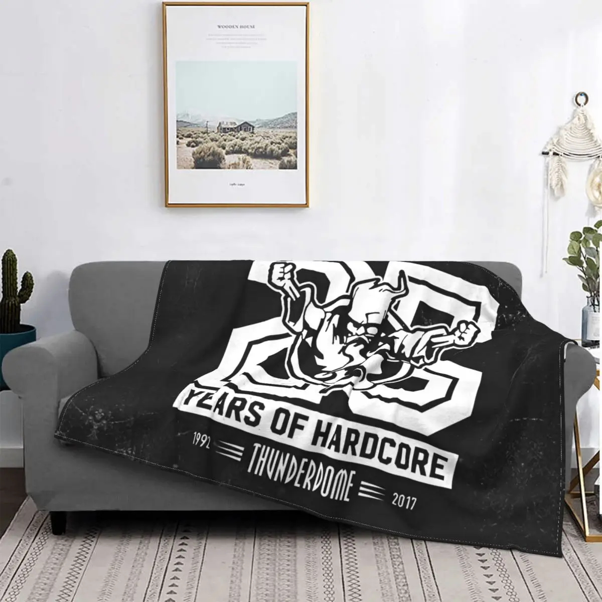 

Music Thunderdome Blanket 3D Printed Soft Warm Hardcore Gabber Throw Blankets for Home Bed Couch Quilt Flannel Fleece