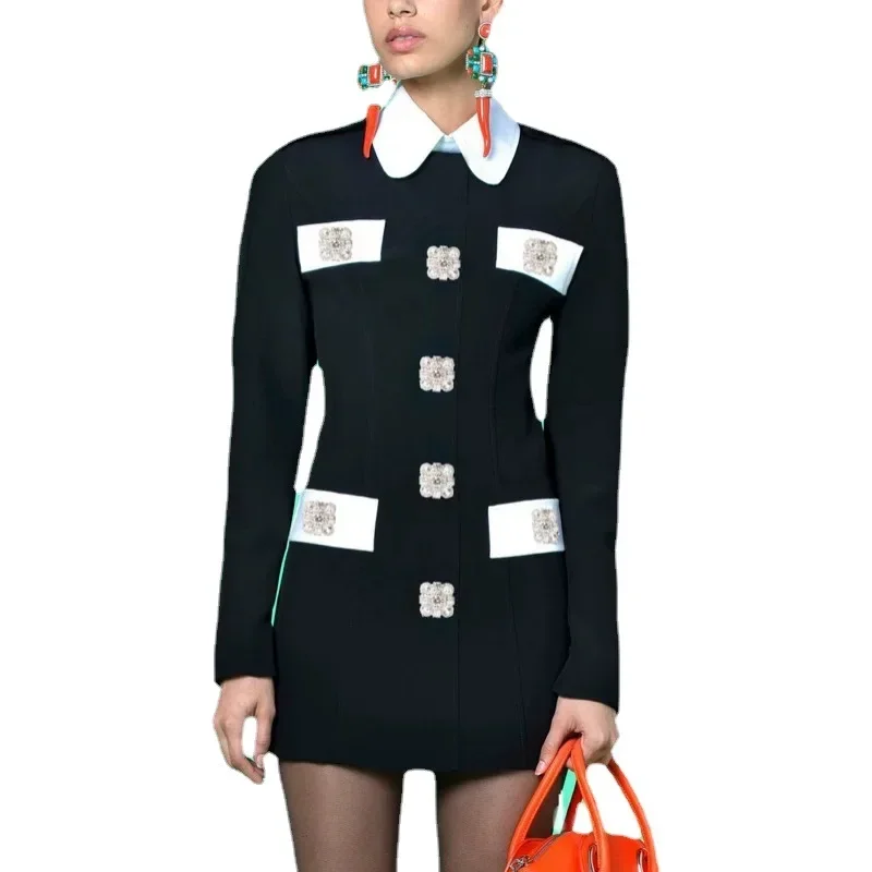 23-е зимнее парижское модное нишевое ювелирное платье с пряжкой роскошное