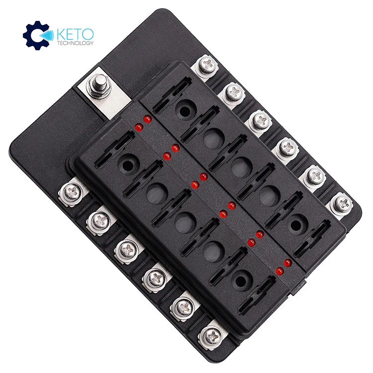 

Keto Universal 12 Way 100A Marine Caravan Auto Car Fuse Box