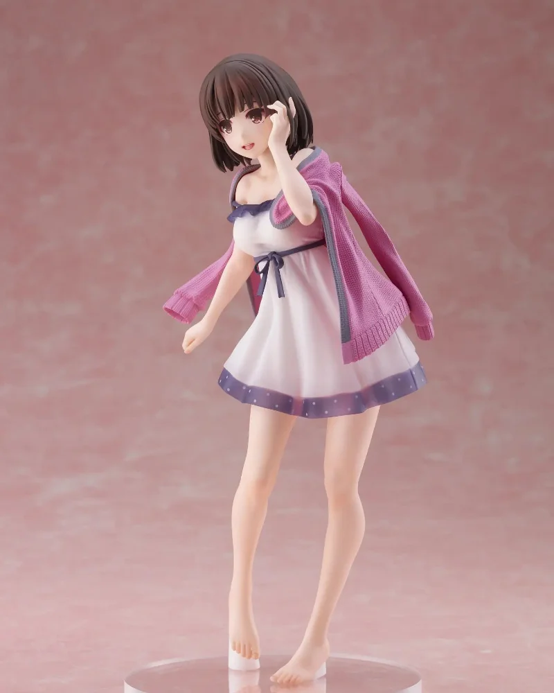 

TAITO Оригинал: кавайная девочка Katou Megumi Пижама стиль 20 см ПВХ фигура аниме модель игрушки Фигурки Коллекционная кукла подарок