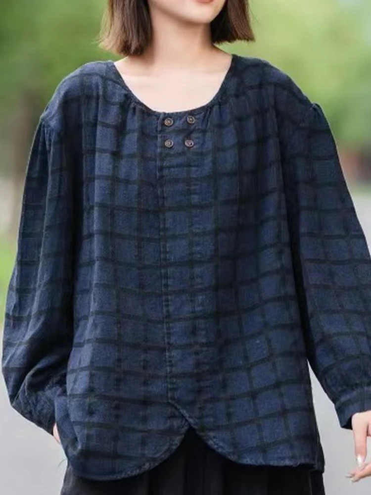 Max LuLu льняные весенние женские клетчатые футболки модные повседневные винтажные