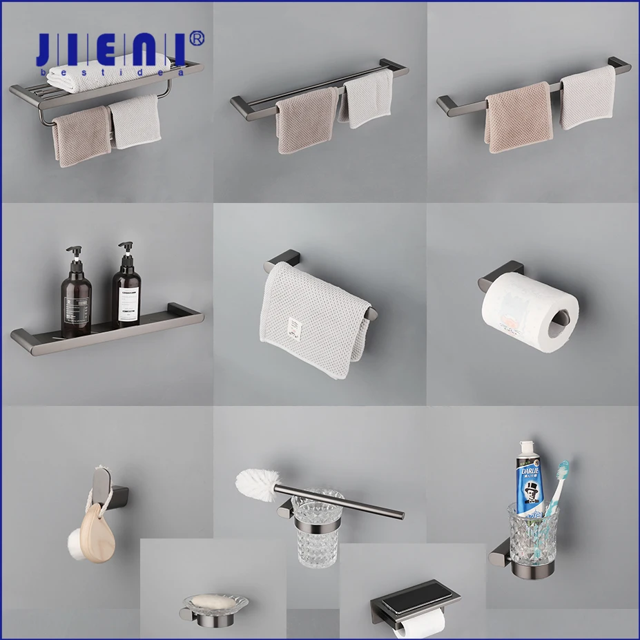 Bar Toilet Paper Roll Holder Double Hanger Soap Holder Toilet Brush