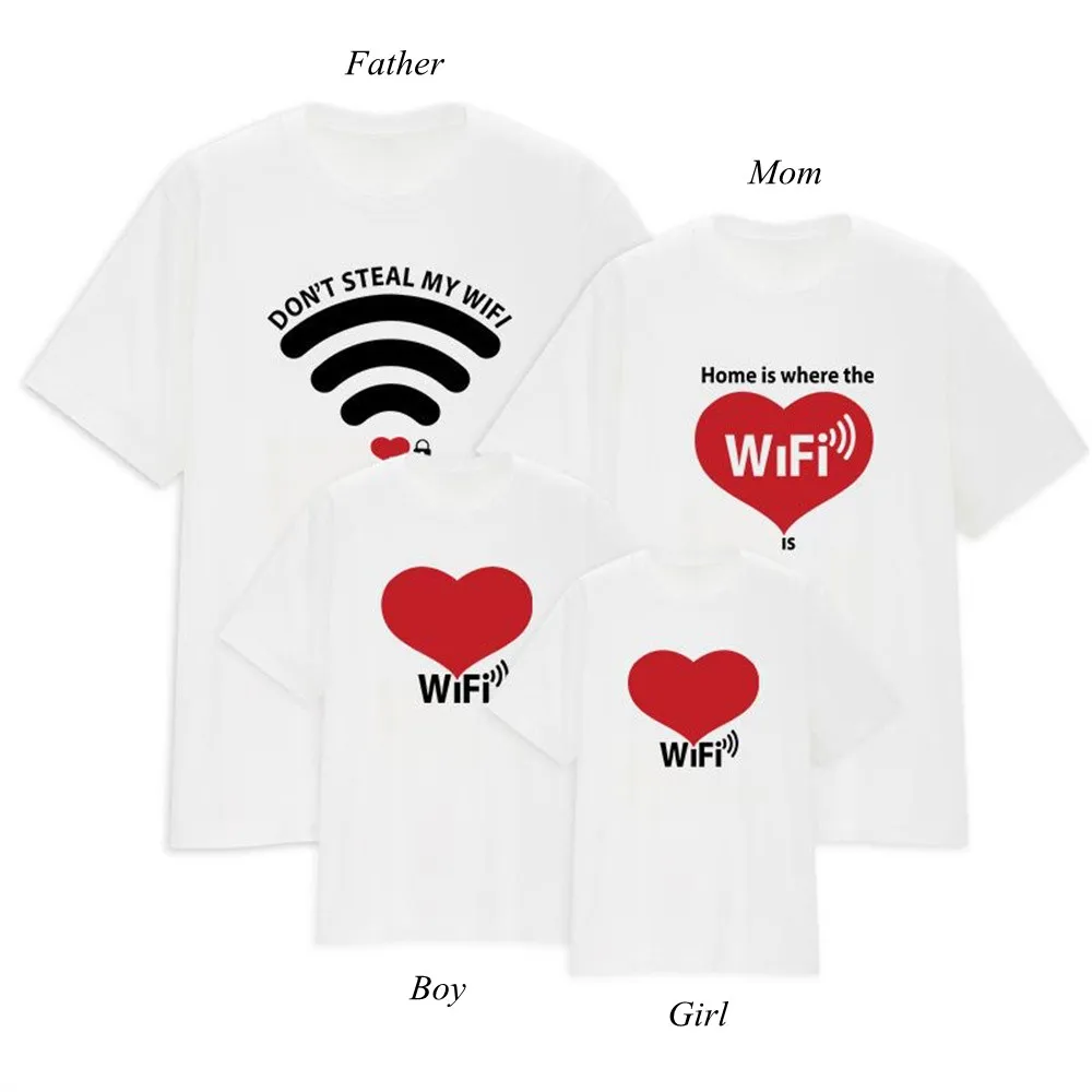 Fashion Family Matching Outfit For Valentine's Day Mom Dad Daughter Son Baby Love Print T-shirts Father Mother Couple Clothes