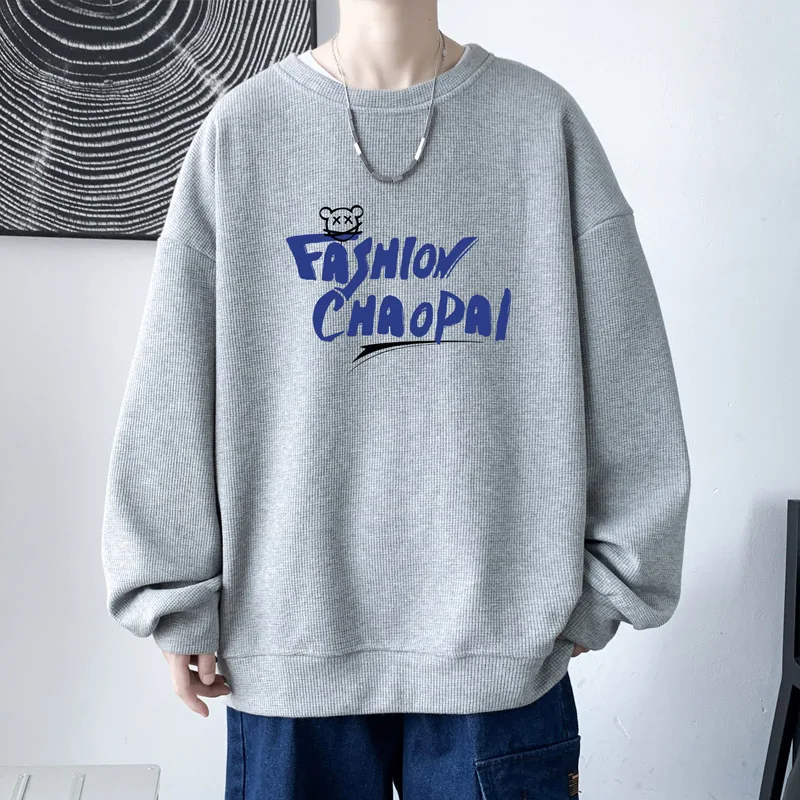 

Men Harajuku Hoodies Sweatshirts Oversized 2022 Men Women Waffle Streetwear Black Hoodie Male Hip Hop Winter Basic Hoodies