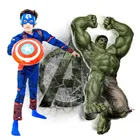 Супергерой Халк Фэнтези Детский костюм косплей маска одежда дети праздничный подарок мальчик Человек-паук косплей искусство