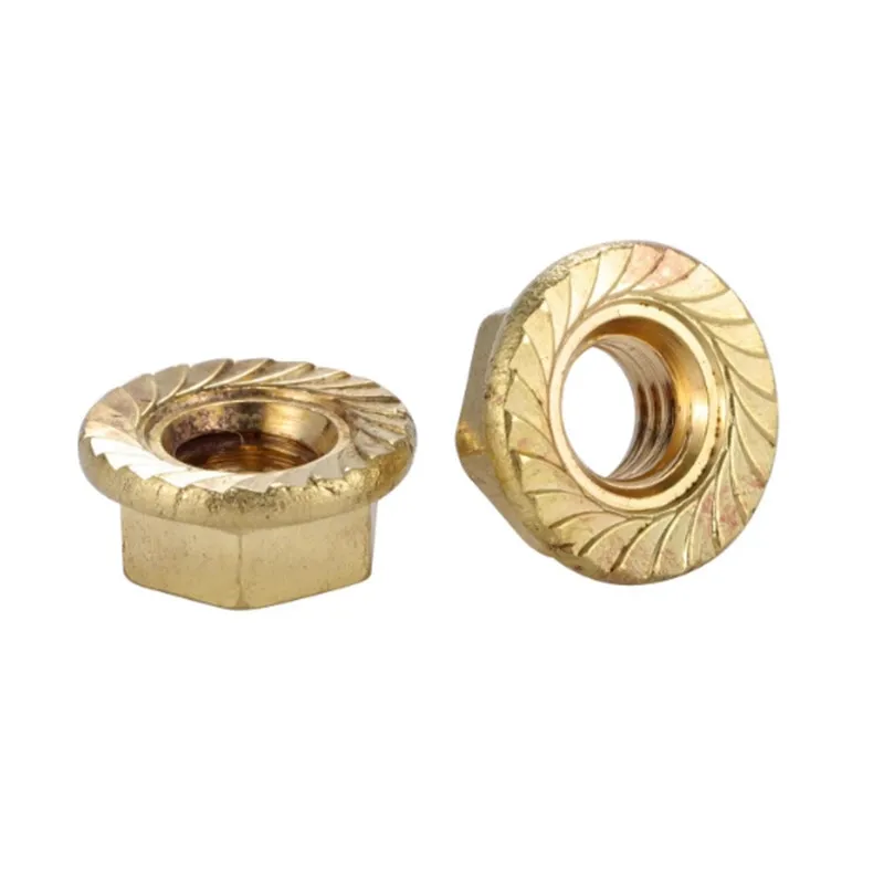 

JARBLUE шестигранные зубчатые фланцевые гайки M3 M4 M5 M6 M8 M10 M12 медная латунь 20-2 шт