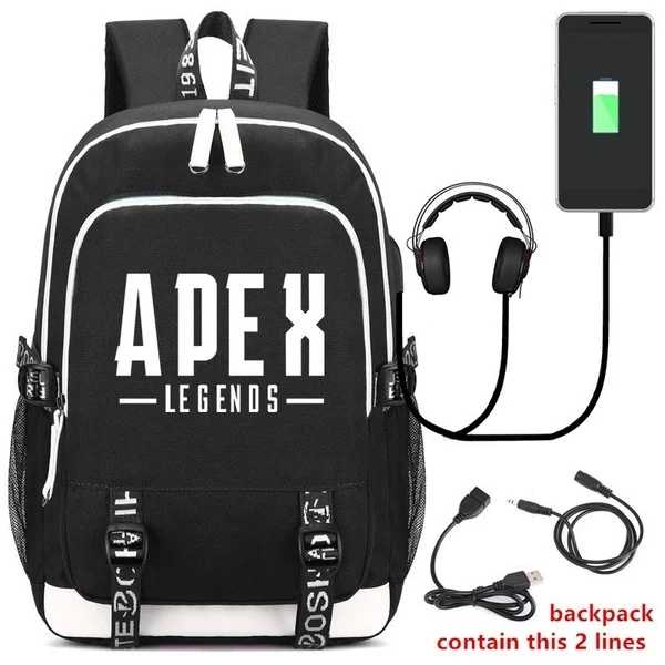 

Laptop Backpack Anti-theft USB Charging Travel Backpack Students School Bag Apexs Legends Backpacks Travel Bag