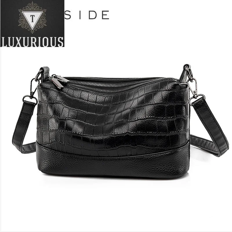 

Stone Pattern Genuine Leather Small Crossbody Bag Women 2023 Designer Solid Fashion High-quality HandBags and Purses