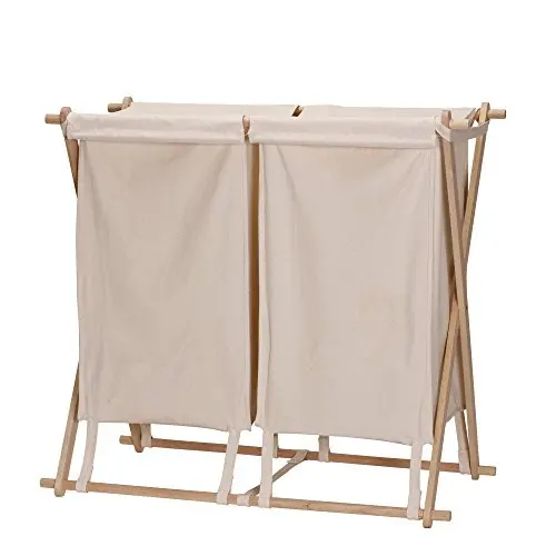 

X-Frame Double Laundry Hamper Sorter, Natural