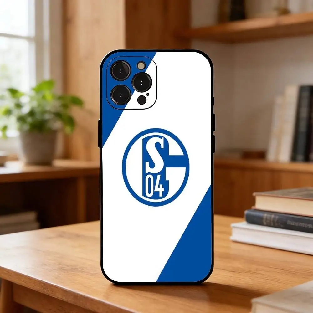 Фото Чехол для телефона S-Schalke 04 T-Team Colors Sleek для iPhone 17, 16, 15, 14, 13, 12 Plus, Pro Max, XS, 5G, мягкий силиконовый, черный №5