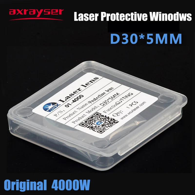 

Fiber Laser WSX Lens Original Protective Windows 30x5mm 0-4000W for Powerful Cutting KC13 KC15 NC30 Laser Heads Optical Silica